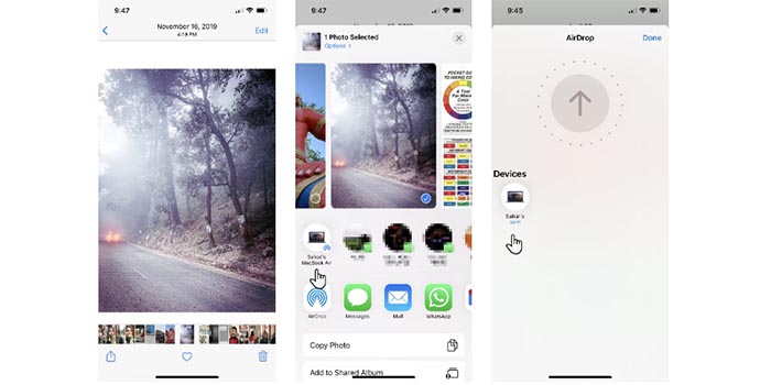 برای فرستادن تصاویر از iPhone به Mac از Airdrop استفاده کنید